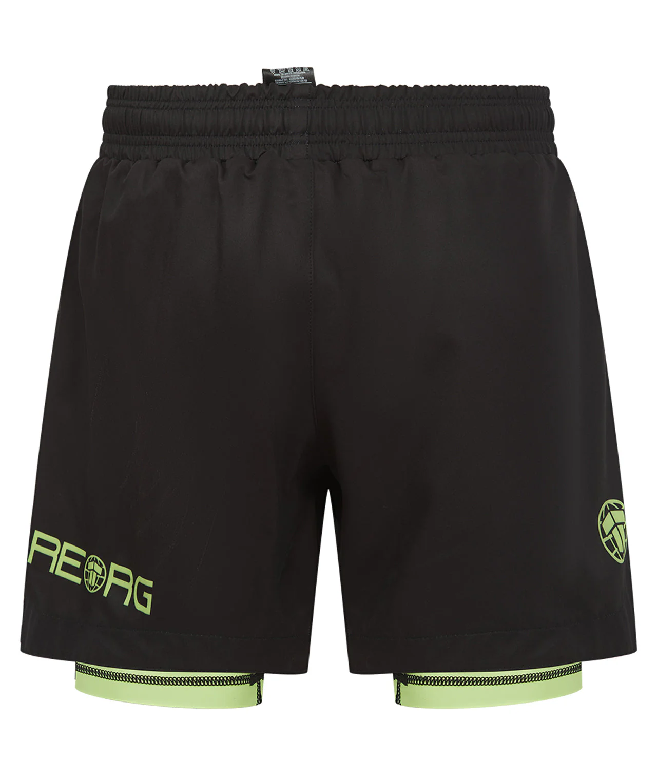 Reorg Hybrid Shorts - Black & Neon Green - Image 3