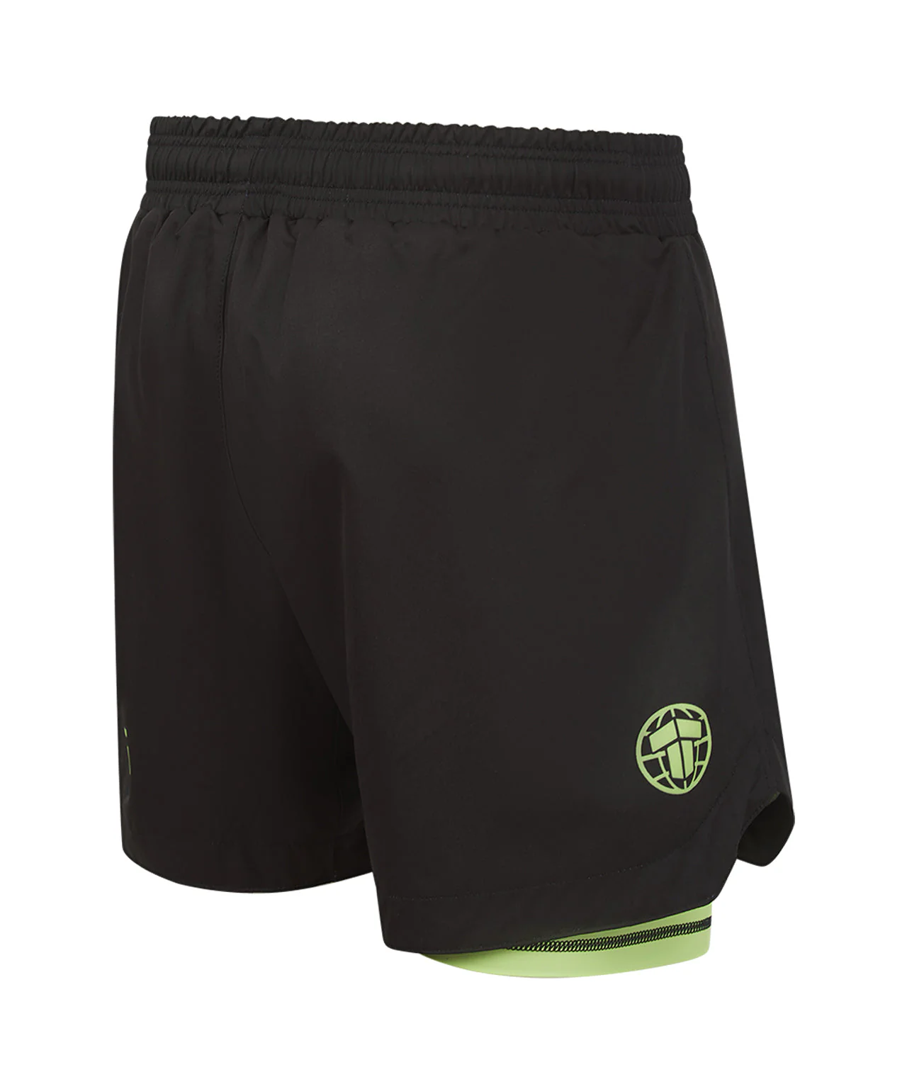 Reorg Hybrid Shorts - Black & Neon Green - Image 4