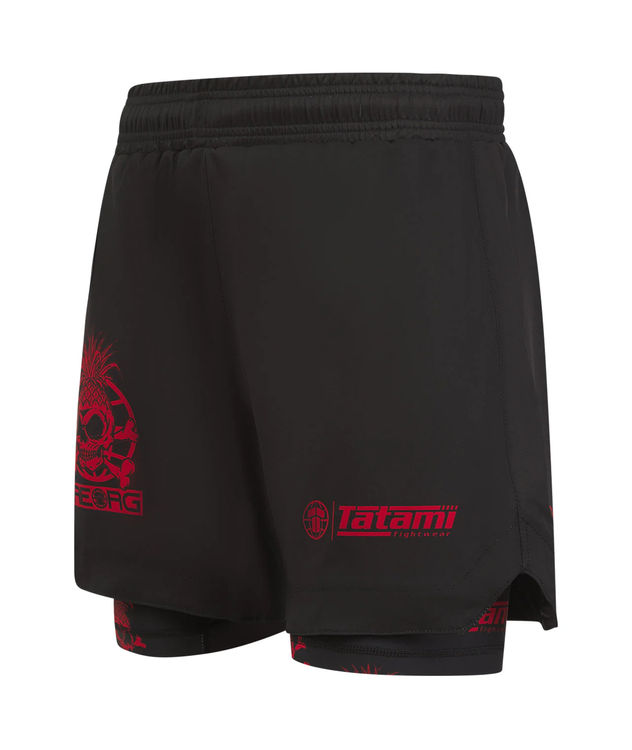 Reorg Hybrid Shorts - Black & Red - Image 2