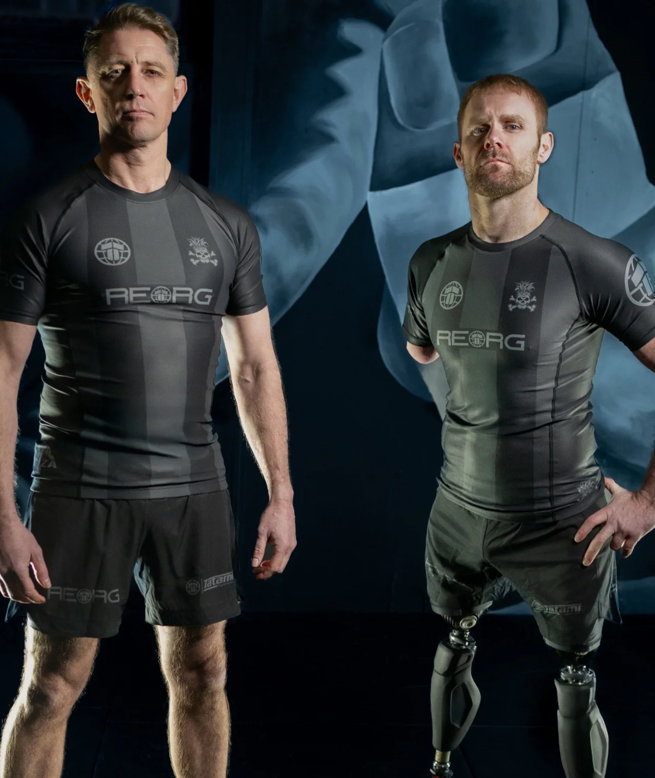Reorg Striped Rash Guard - Black & Grey - Image 2