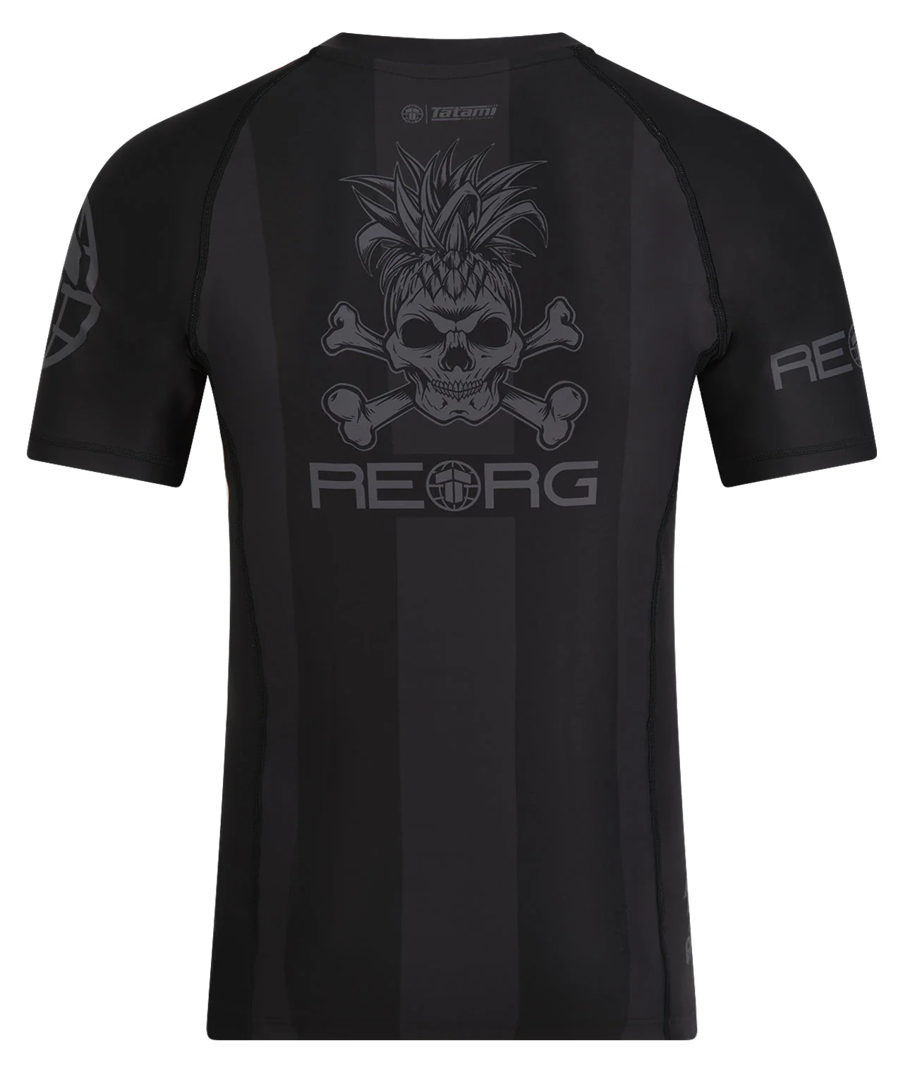 Reorg Striped Rash Guard - Black & Grey - Image 3