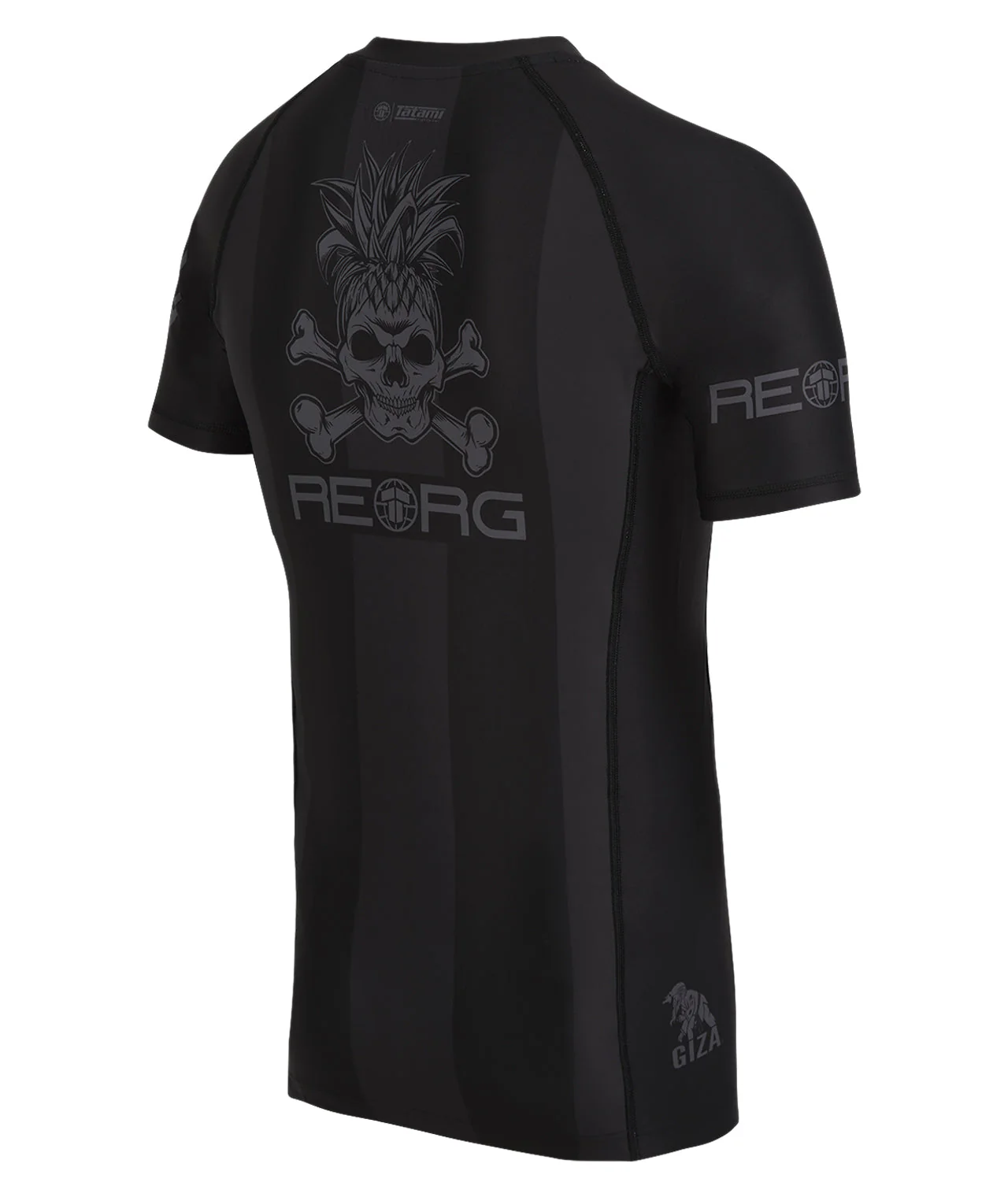 Reorg Striped Rash Guard - Black & Grey - Image 5