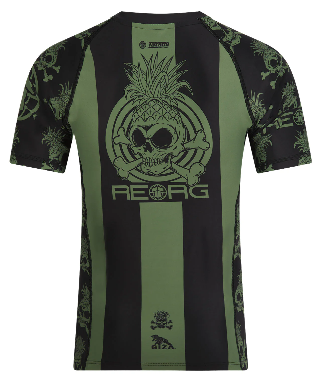 Reorg Striped Rash Guard - Khaki & Black - Image 3