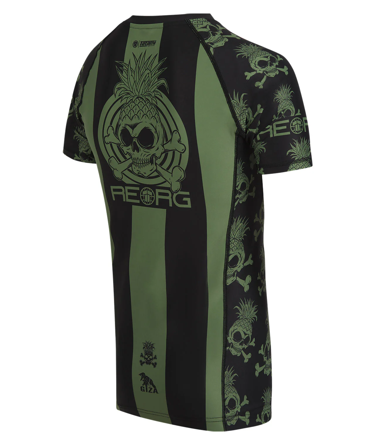 Reorg Striped Rash Guard - Khaki & Black - Image 5