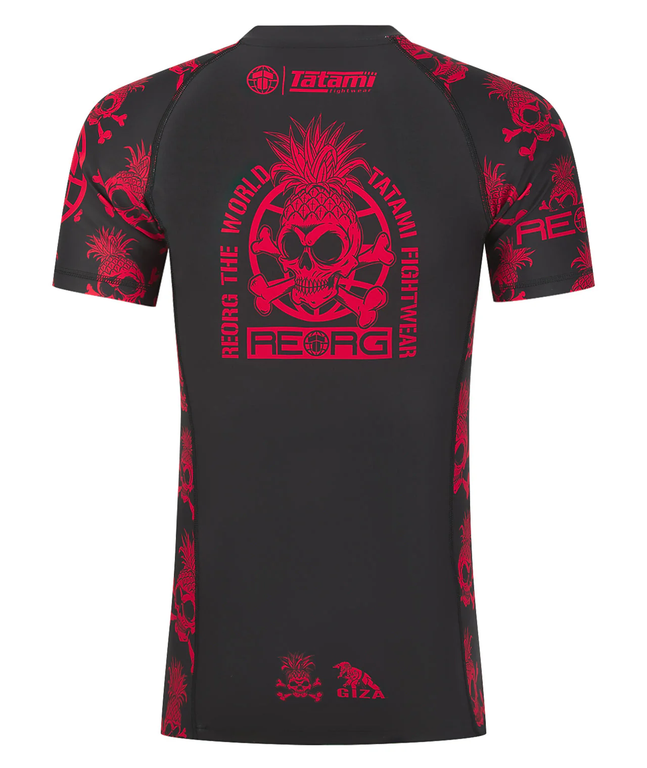 Reorg The World Rash Guard - Black & Red - Image 3