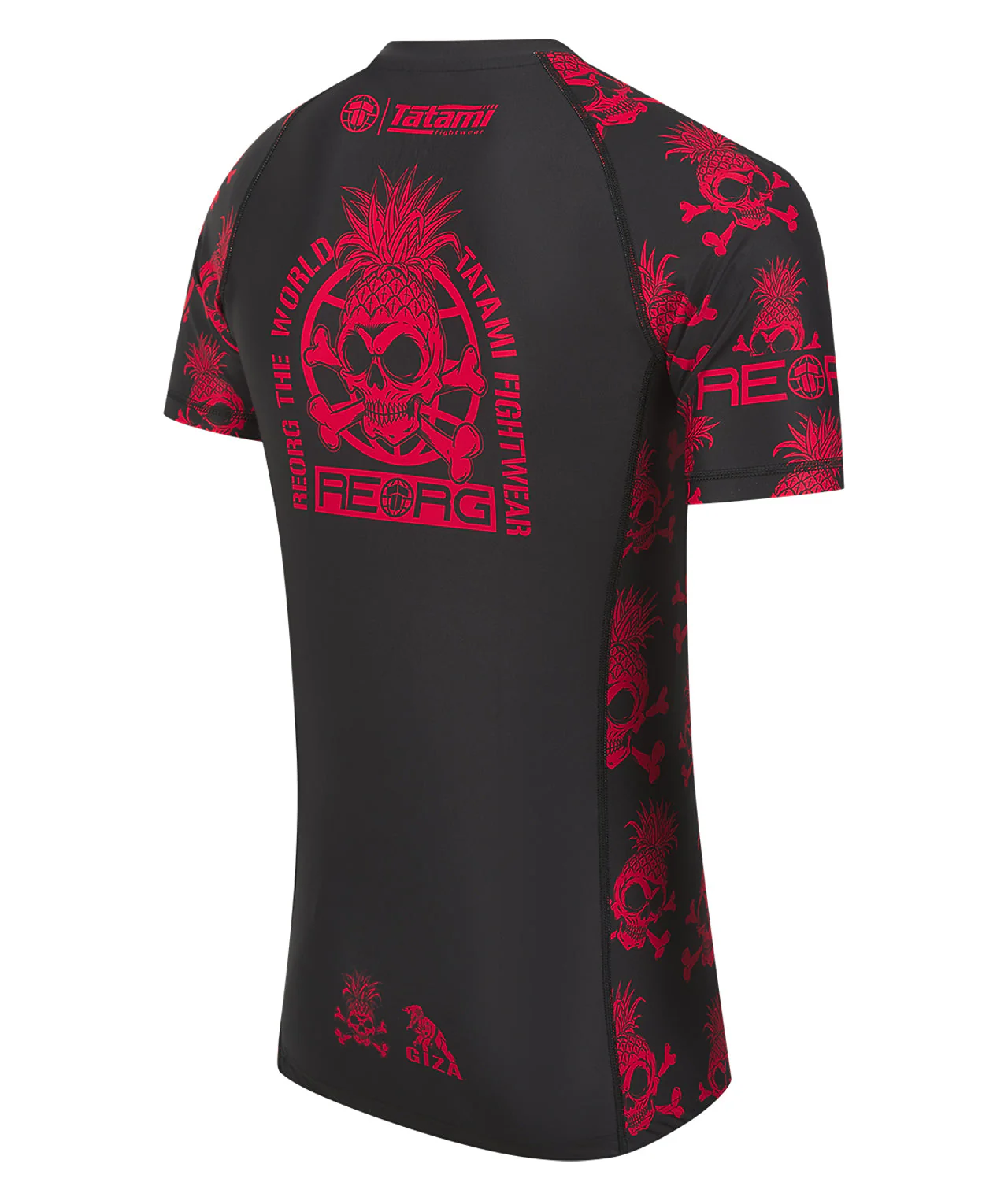 Reorg The World Rash Guard - Black & Red - Image 5