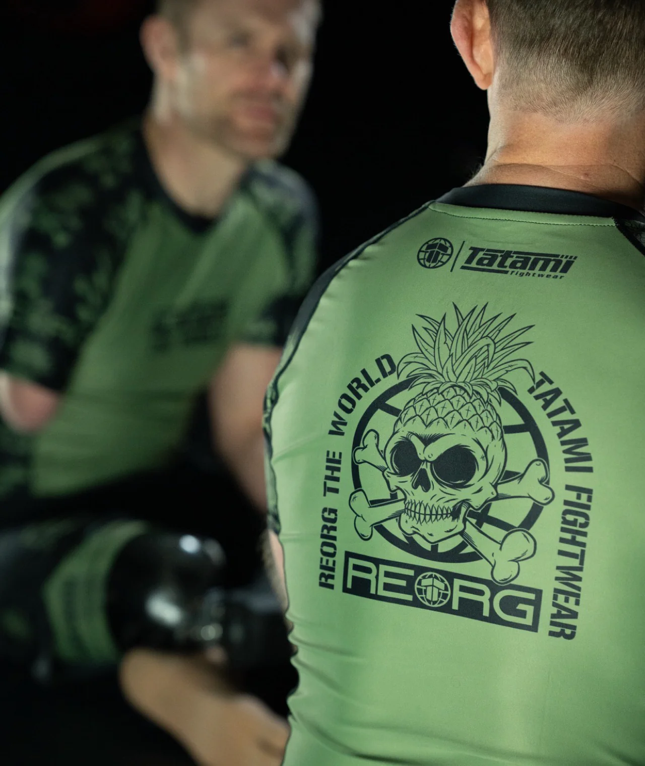 Reorg The World Rash Guard - Khaki - Image 2