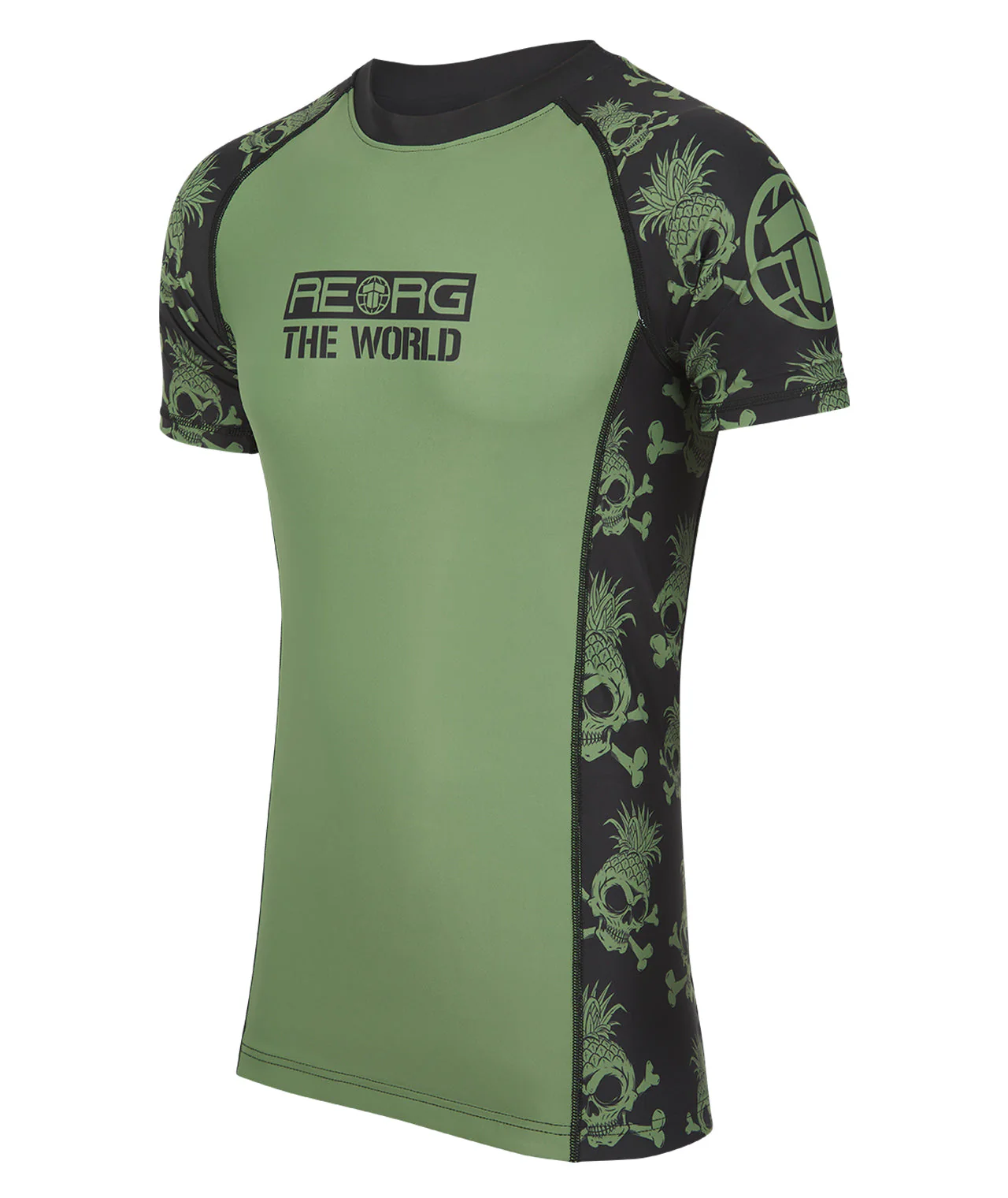 Reorg The World Rash Guard - Khaki - Image 4