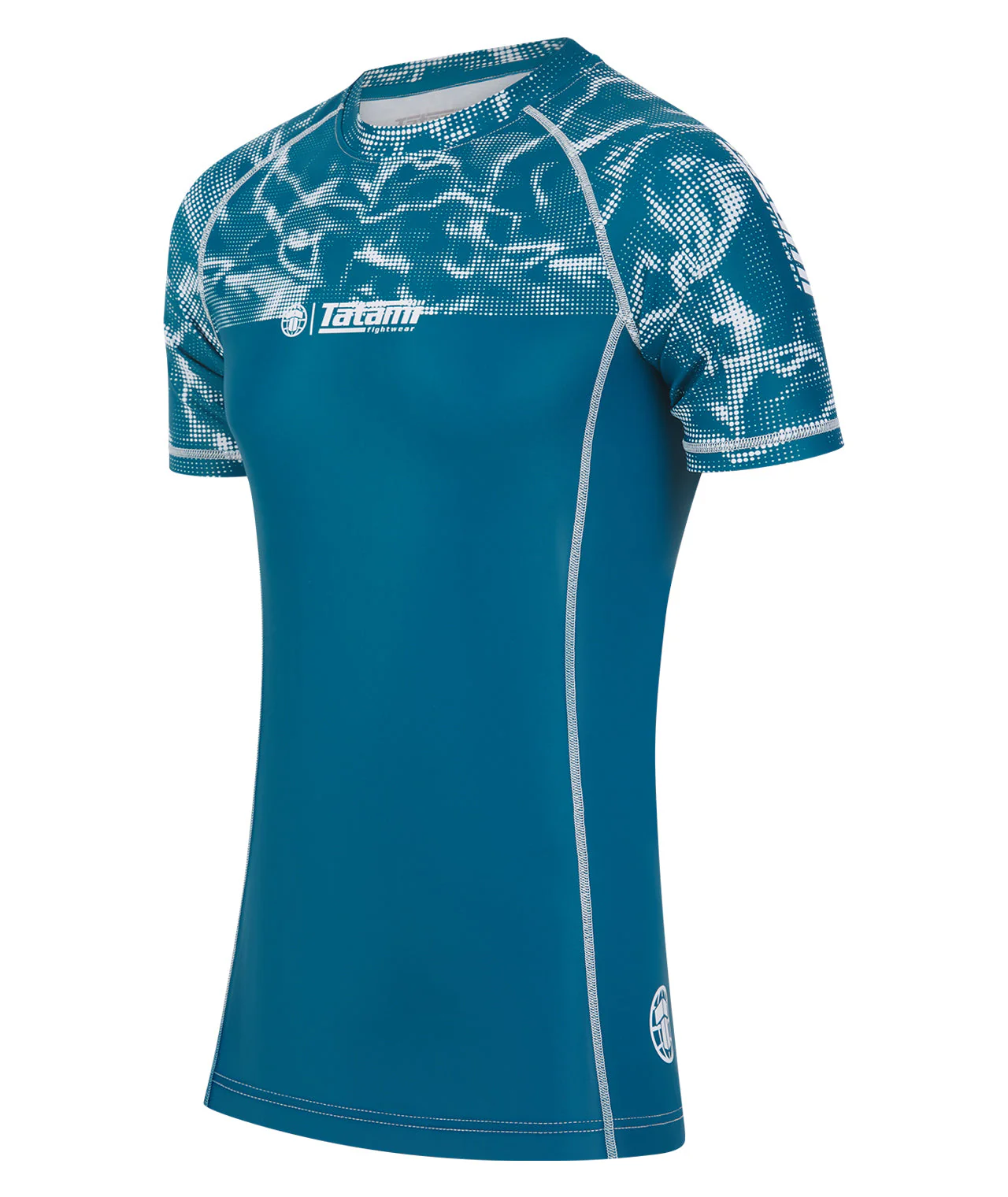 Smoke Short Sleeve Rash Guard - Teal - Image 2