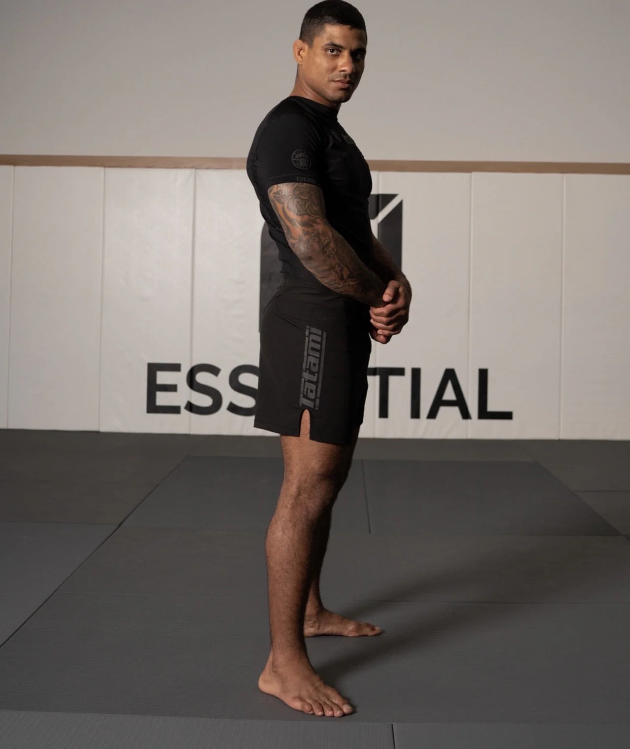 Tatami Pro Grappling Shorts - Black on Black - Image 7