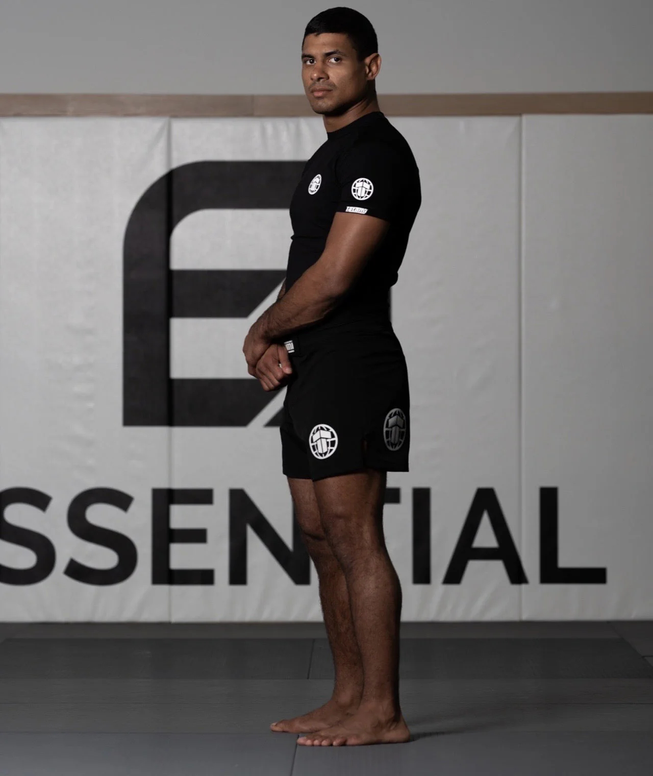 Tatami Pro Grappling Shorts - White on Black - Image 6