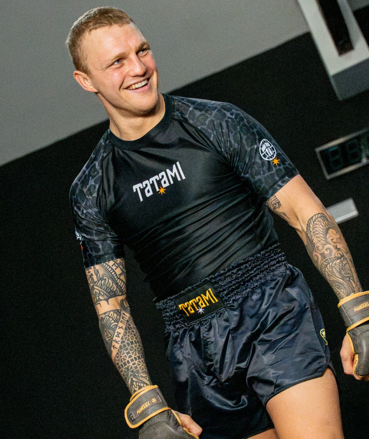Tatami Short Sleeve Rash Guard - Black Leopard - Image 2